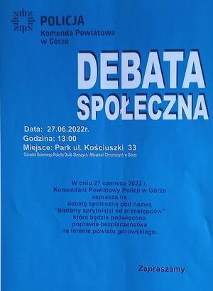 Już w poniedziałek Debata Społeczna