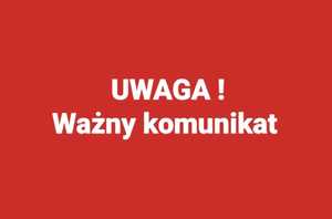 Uwaga!  Ważny komunikat