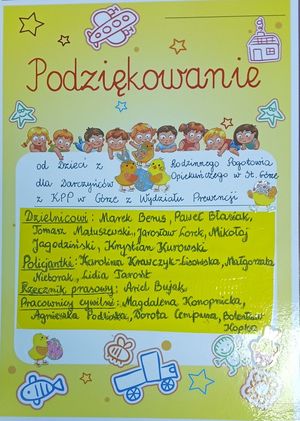 Podziękowanie dla Policjantów i pracowników cywilnych