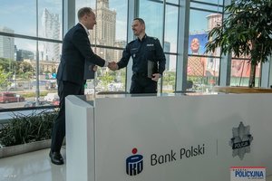Uroczystość podpisania listu intencyjnego między Komendantem Głównym Policji a PKO BP