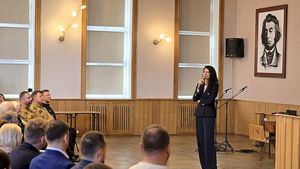 Zdjęcia ze spotkania z Wojewoda. Promowanie zawodu policjanta