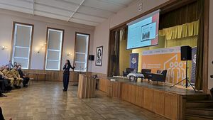 Zdjęcia ze spotkania z Wojewoda. Promowanie zawodu policjanta