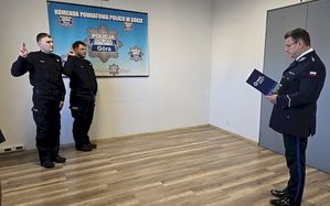 Ślubowanie nowych funkcjonariuszy w górowskiej komendzie