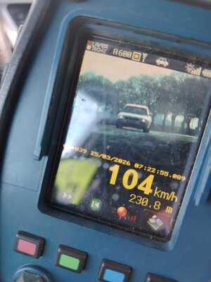 Zdjęcie fotoradaru z pomiarem prędkości