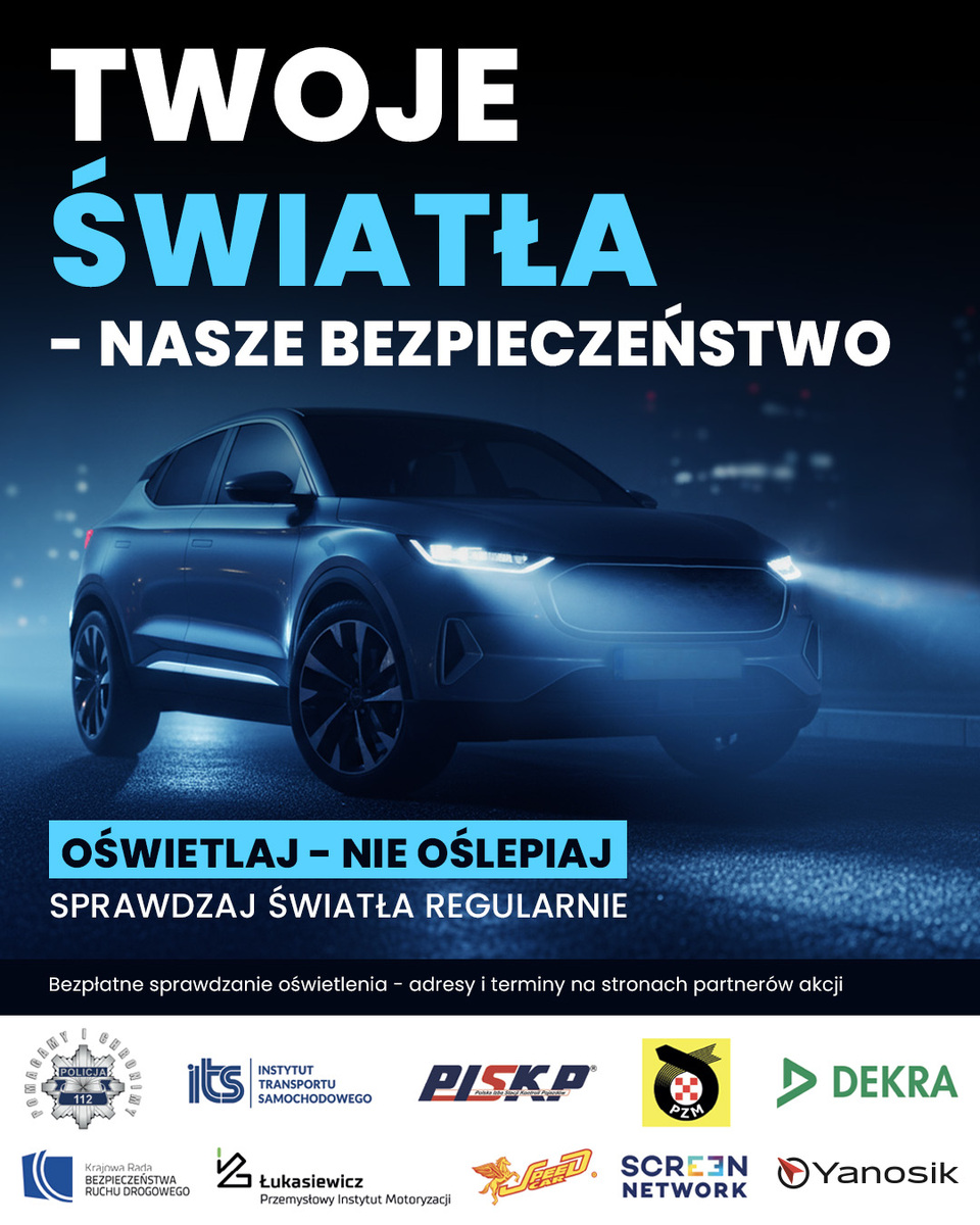 Bezpłatne sprawdzanie oświetlenia pojazdów w powiecie górowskim